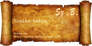 Szalka Betta névjegykártya